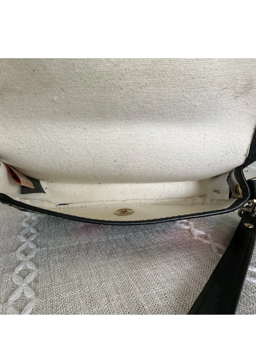 Dooney & Bourke Black Wristlet Pouch with Multicolor Character Print